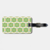 Grüne Blume, Muster von Blume, Blumenmuster Gepäckanhänger (Rückseite horizontal)