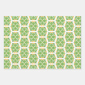 Grüne Blume, Muster von Blume, Blumenmuster Geschenkpapier Set (Vorderseite 2)