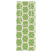 Grüne Blume, Muster von Blume, Blumenmuster Geschenktüte Für Weinflaschen (Rückseite)