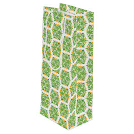 Grüne Blume, Muster von Blume, Blumenmuster Geschenktüte Für Weinflaschen