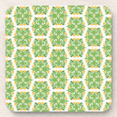 Grüne Blume, Muster von Blume, Blumenmuster Getränkeuntersetzer (Vorderseite)