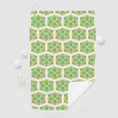 Grüne Blume, Muster von Blume, Blumenmuster Golfhandtuch (Insitu)