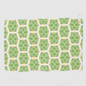 Grüne Blume, Muster von Blume, Blumenmuster Golfhandtuch (Horizontal)