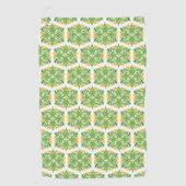 Grüne Blume, Muster von Blume, Blumenmuster Golfhandtuch (Vorderseite)