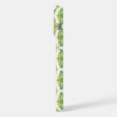 Grüne Blume, Muster von Blume, Blumenmuster iPhone Hülle (Linke Seite)