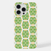 Grüne Blume, Muster von Blume, Blumenmuster iPhone Hülle (Rückseite)
