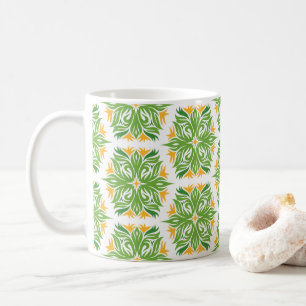 Grüne Blume, Muster von Blume, Blumenmuster Kaffeetasse