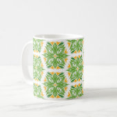 Grüne Blume, Muster von Blume, Blumenmuster Kaffeetasse (Vorderseite Links)