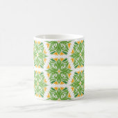 Grüne Blume, Muster von Blume, Blumenmuster Kaffeetasse (Mittel)