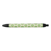 Grüne Blume, Muster von Blume, Blumenmuster Kugelschreiber (Vorderseite)