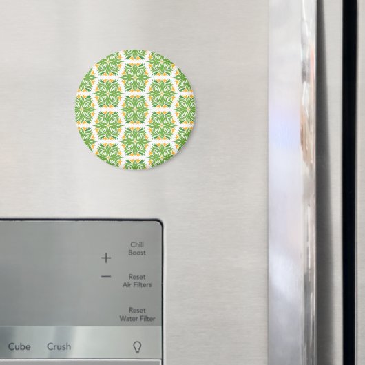 Grüne Blume, Muster von Blume, Blumenmuster Magnet (In Situ (Kühlschrank))
