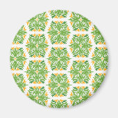 Grüne Blume, Muster von Blume, Blumenmuster Magnet (Vorne)