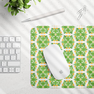 Grüne Blume, Muster von Blume, Blumenmuster Mousepad