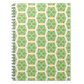 Grüne Blume, Muster von Blume, Blumenmuster Notizblock (Vorderseite)