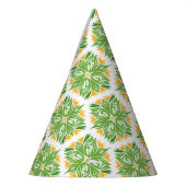 Grüne Blume, Muster von Blume, Blumenmuster Partyhütchen (Links)