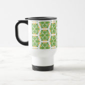 Grüne Blume, Muster von Blume, Blumenmuster Reisebecher (Links)
