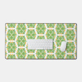 Grüne Blume, Muster von Blume, Blumenmuster Schreibtischunterlage (Tastatur & Maus)