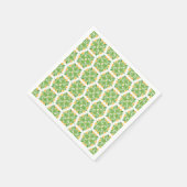 Grüne Blume, Muster von Blume, Blumenmuster Serviette (Ecke)