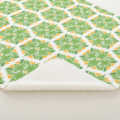 Grüne Blume, Muster von Blume, Blumenmuster Sherpadecke (3/4)