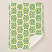 Grüne Blume, Muster von Blume, Blumenmuster Sherpadecke (Vorderseite)