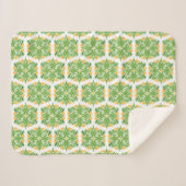 Grüne Blume, Muster von Blume, Blumenmuster Sherpadecke (Vorderseite (Horizontal))
