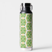 Grüne Blume, Muster von Blume, Blumenmuster Trinkflasche (Vorne)
