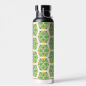 Grüne Blume, Muster von Blume, Blumenmuster Trinkflasche (Links)