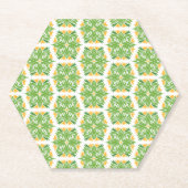 Grüne Blume, Muster von Blume, Blumenmuster Untersetzer (Vorderseite)