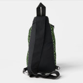 Grüne Blume Nahtloses Muster Crossbody Bag (Rückseite)
