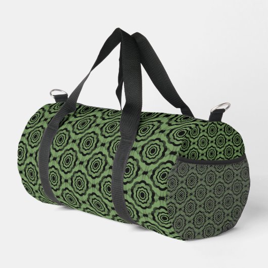 Grüne Blume Nahtloses Muster Duffle Bag (Rechte Ecke)