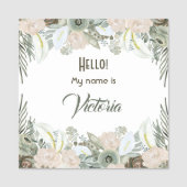 Grüne Blume Namensschild (Vorderseite)