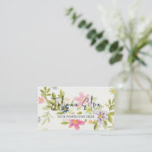 Grüne Blume Ornament mit QR Visitenkarte (Stehend Vorderseite)