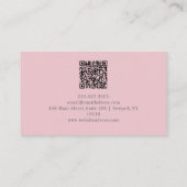 Grüne Blume Ornament mit QR Visitenkarte (Rückseite)