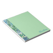 Grüne Blume Personalisiert Notizblock (angewinkelt)