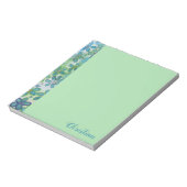 Grüne Blume Personalisiert Notizblock (Rotiert)