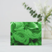 Grüne Blume Postkarte (Stehend Vorderseite)