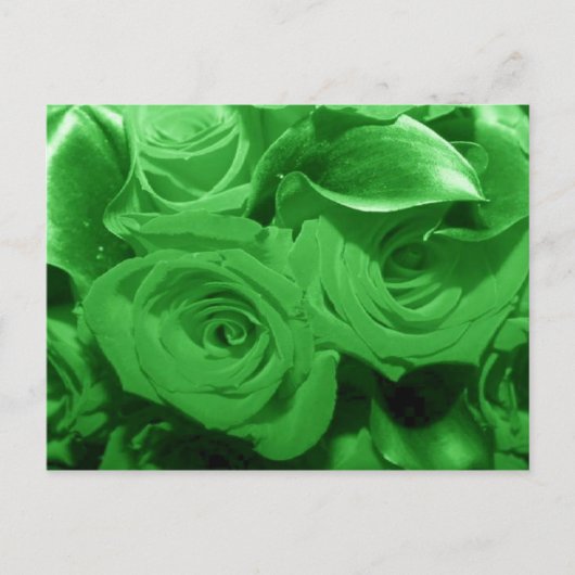 Grüne Blume Postkarte (Vorderseite)