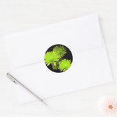 Grüne Blume Runder Aufkleber (Umschlag)