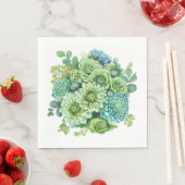 Grüne Blume Serviette (Beispiel)