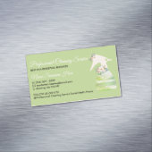 Grüne Blume Spray Reinigung Magnetische Visitenkarte (Beispiel)