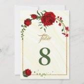 Grüne Blume Tischnummer (Vorderseite)