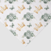 Grüne Blume und Goldkronen Seidenpapier (Ausschnitt)