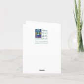 Grüne Blume und rosa Grußkarte Feiertagskarte (Rückseite)