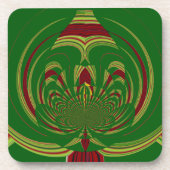 Grüne Blume Untersetzer (Vorderseite)