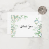 Grüne Blume Vielen Dank Karten (Vorderseite/Rückseite Beispiel)