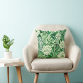 Grüne Blume, Vintages Design Kissen (Stuhl )