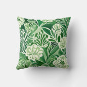 Grüne Blume, Vintages Design Kissen (Rückseite)