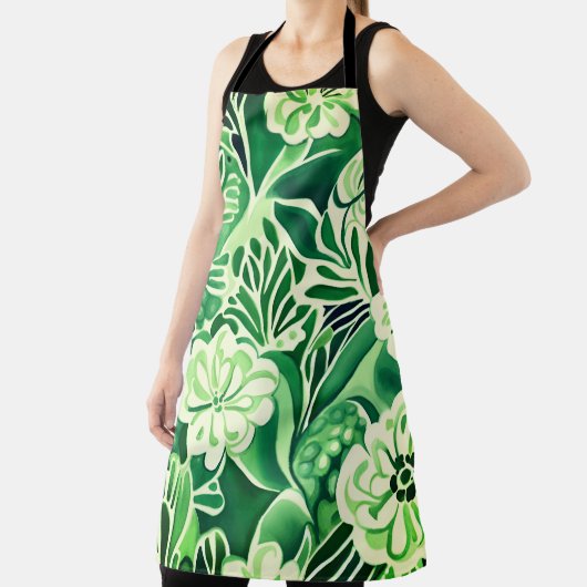 Grüne Blume, Vintages Design Schürze (InSitu)