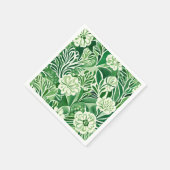 Grüne Blume, Vintages Design Serviette (Ecke)