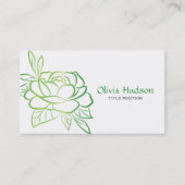 Grüne Blume Visitenkarte (Vorderseite)